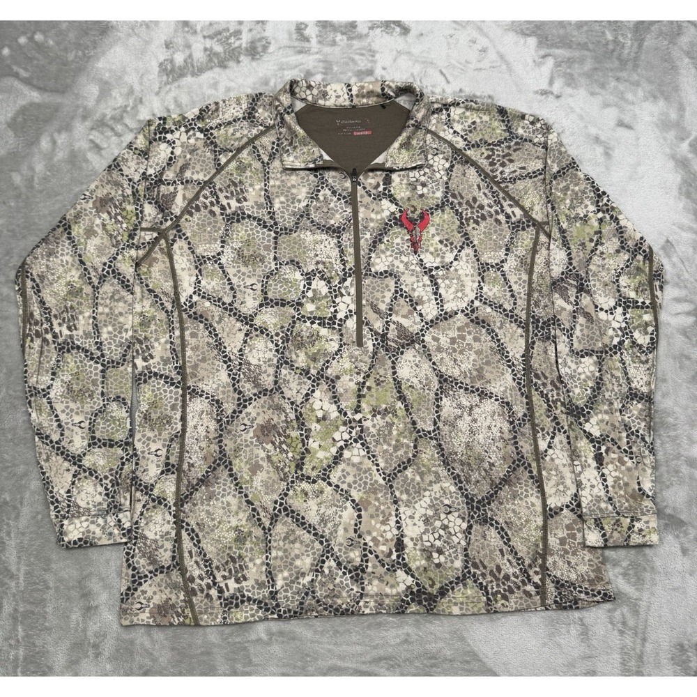 Badlands Pecora Merino Wool 1/2 Zip Mens XL Hunting Jacket Approach Camo
